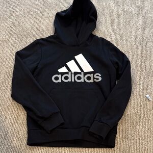 Adidas Black Hoodie with White Logo